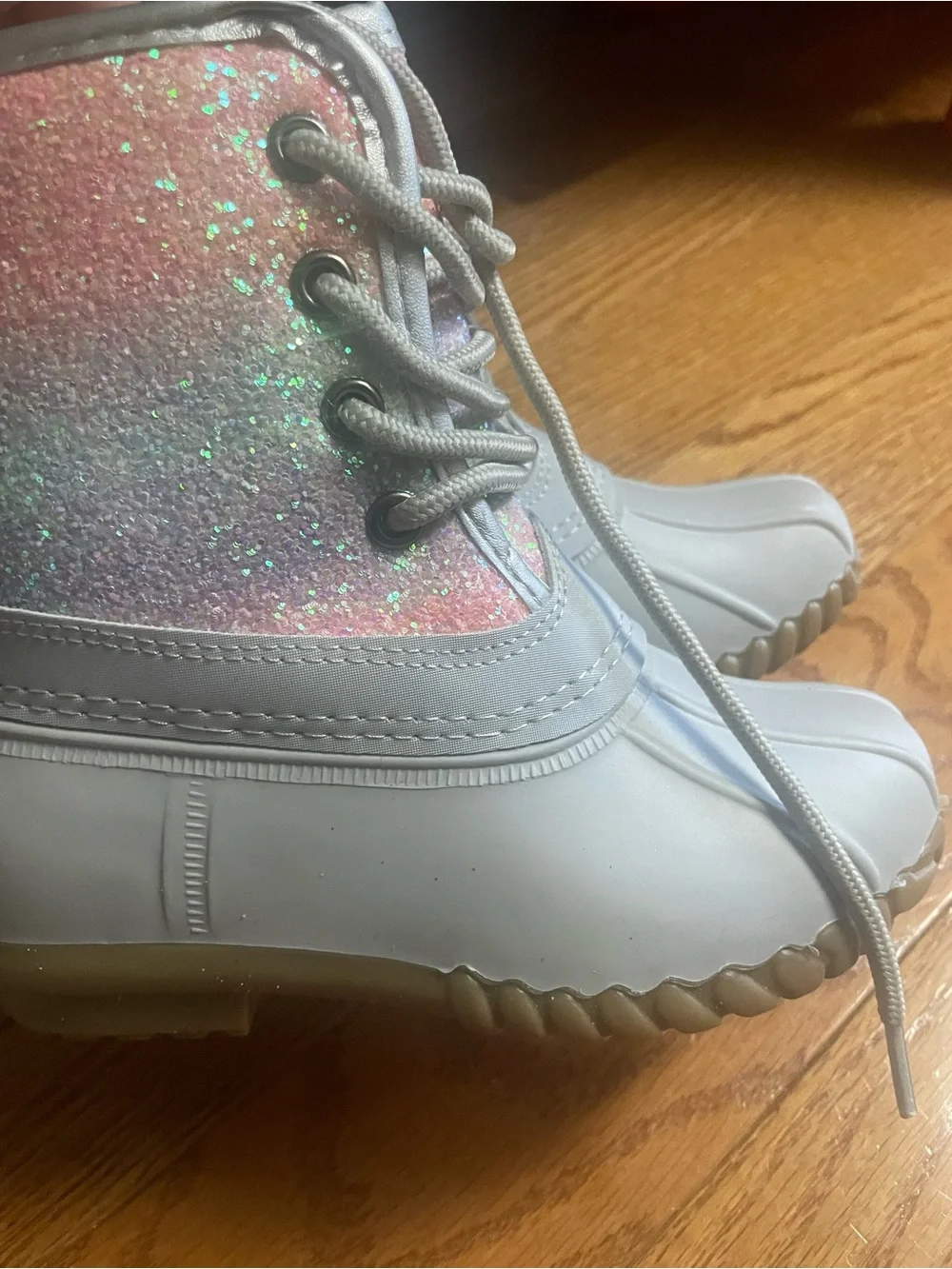 Girls sparkle rain boots